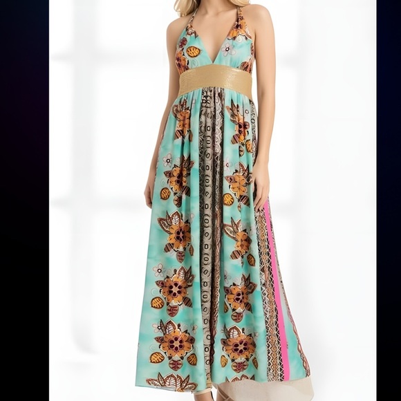 Tricia Fix Dresses & Skirts - Y2K Tricia Fix Bohemian Halter Neck Maxi Dresses